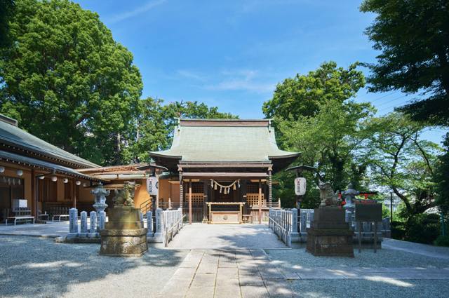 星川杉山神社計画で耐震改修した本殿。賽銭箱の屋根をモクタンカンで手がけている。